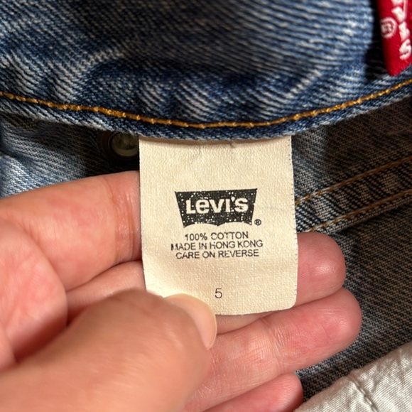 Vintage Levi’s Jean Shorts With Peek A Boo Grommets - Picture 9 of 10